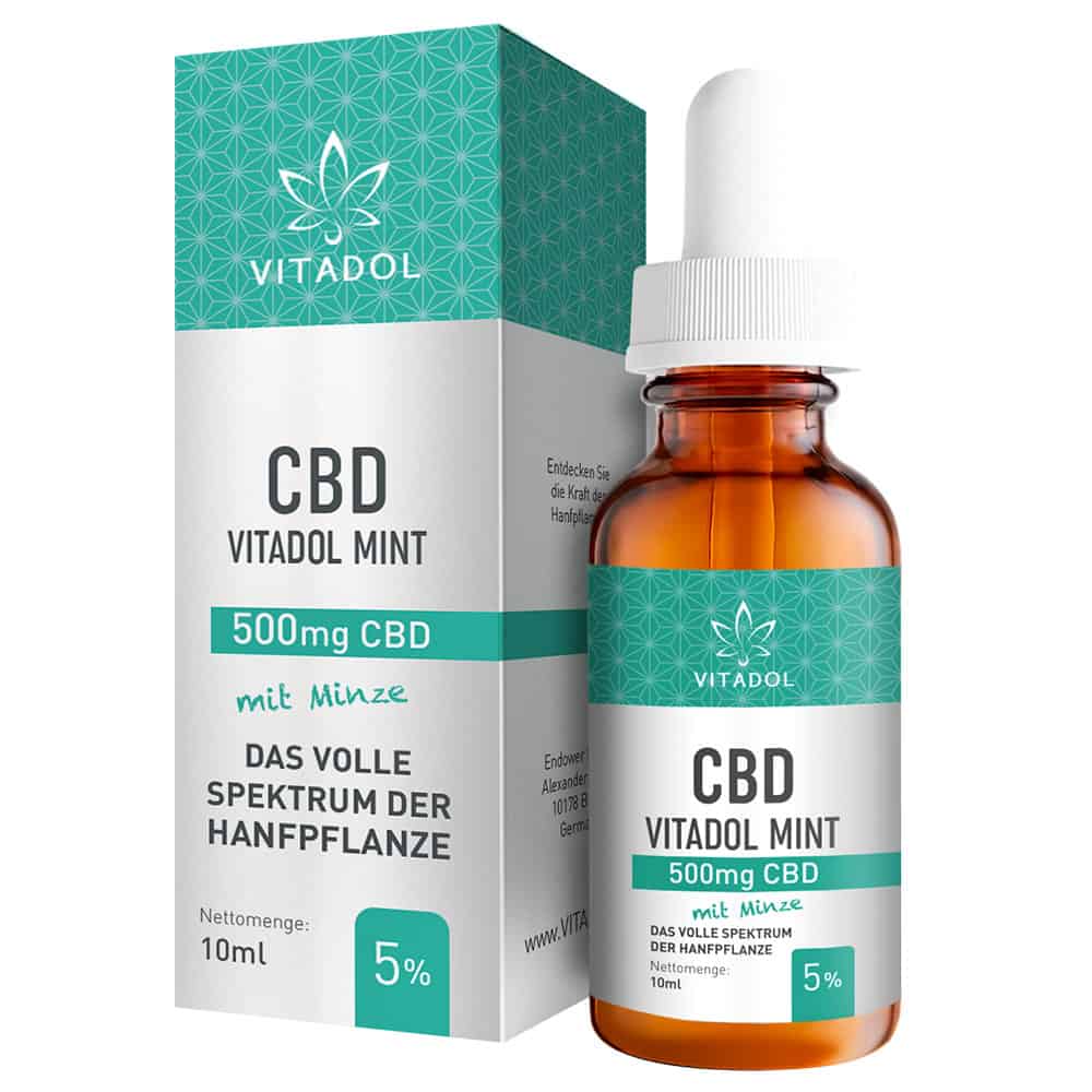 Vitadol Mint CBD Öl 5% 10ml - 5 mint vitadol 1 5 28 Vitadol CBD Öl 5% 10ml Mint Minze