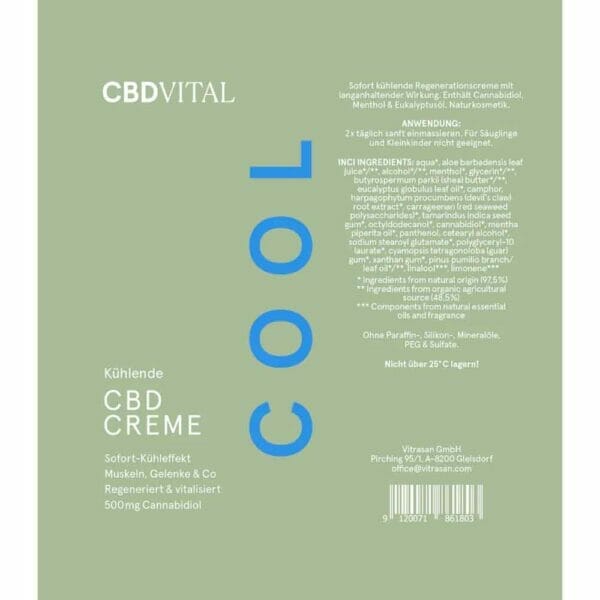 CBD Vital COOL Etikett - Edelhanf - Ihr Premium CBD Shop