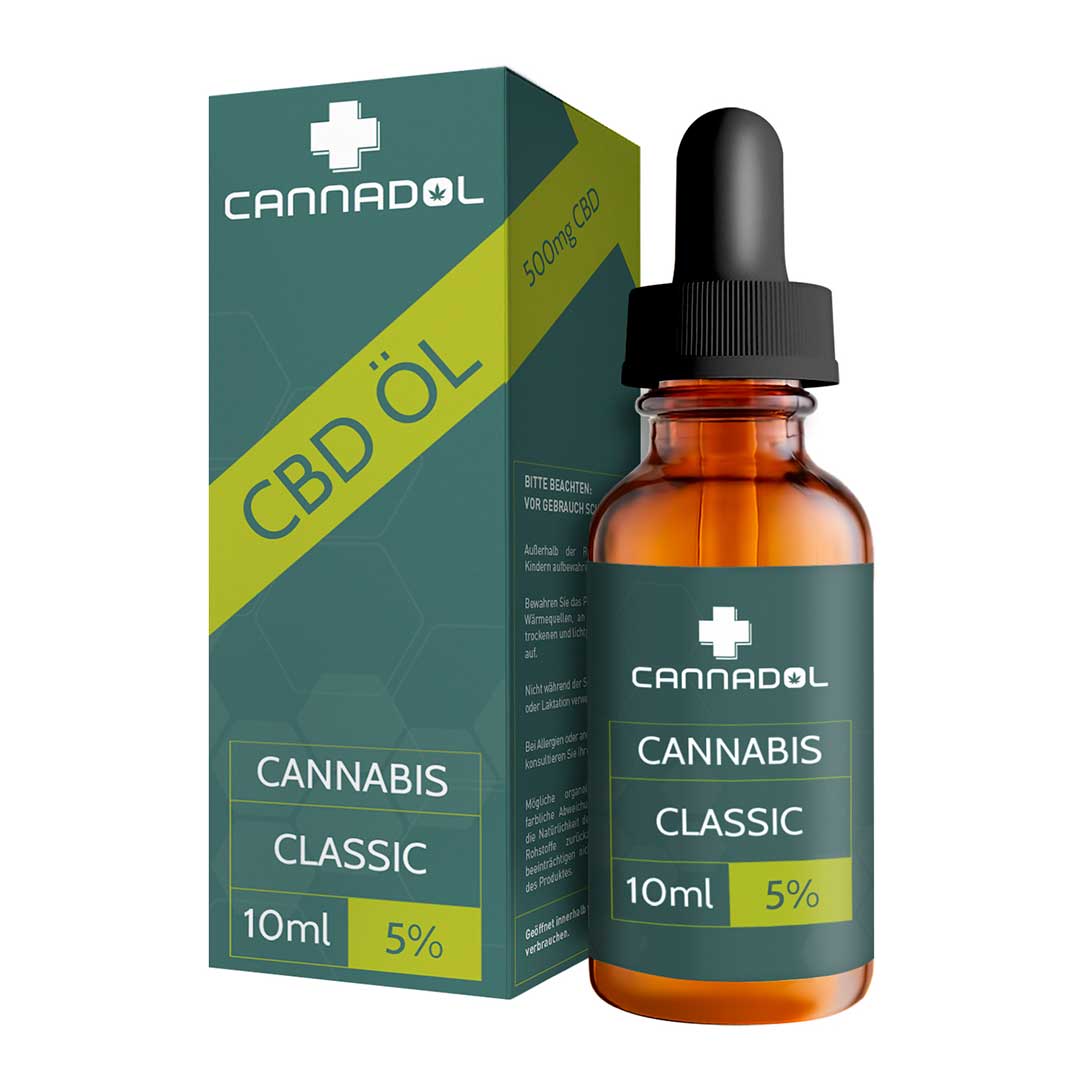 Cannadol Classic 5 Verpackung Flasche 10 - Edelhanf - Ihr Premium CBD Shop