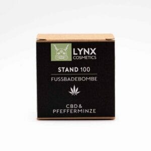 LYNX CBD Fußbad Stand100 Badebombe BIO CBD + Pfefferminze 100mg 90g