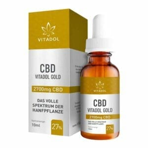 3x Vitadol Gold CBD Öl 27% 10ml - Vitadol Gold 10 CBD Verpackung 3 12 Vitadol Gold 27% 10ml CBD Öl