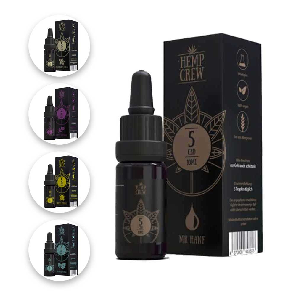 HempCrew CBD Öl 5 % 10ml - Aroma Hanf Lavendel Minze Zitrone Vanille - hempcrew5 13 HempCrew CBD Öl 5 % 10ml – Aroma - in verschiedenen Geschmacksrichtungen
