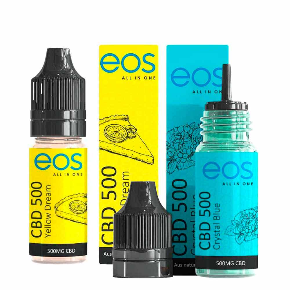 eos CBD Liquid 500mg | Yellow Dream Crystal Blue | % Rabatt