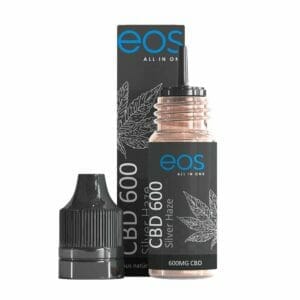 eos Silver Haze CBD Liquid 600mg 10 ml - eos silver haze 600mg cbd eLiquid Flasche offen eos silver haze 600mg cbd eLiquid Flasche offen - Edelhanf - Ihr Premium CBD Shop