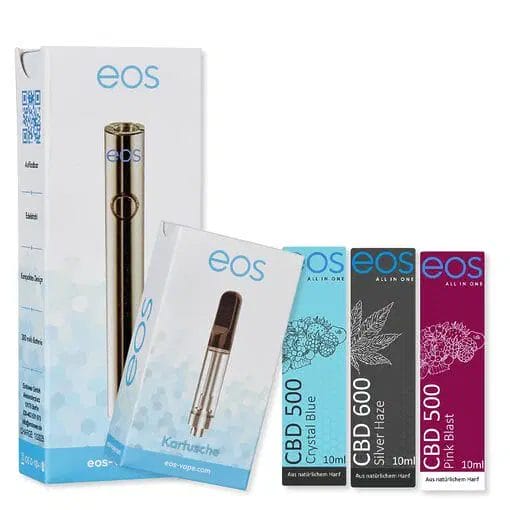 eos Starterset: Vape Pen & Kartusche + 1x CBD Liquid - eos starterset liquids 510x510 1 eos Starterset: Eos Vape Pen & Kartusche + 1 CBD Liquid
