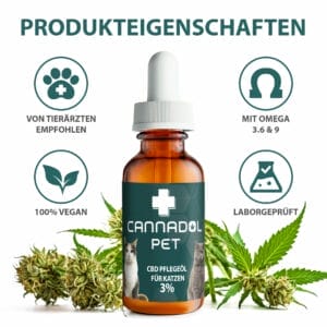 Cannadol Pet 3% Premium CBD Öl für Katzen - Cannadol Cat Mood 3 Cannadol Cat Mood 3 - Edelhanf - Ihr Premium CBD Shop